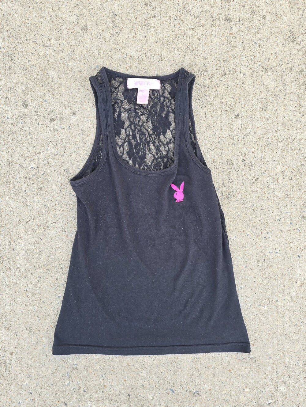 vtg y2k playboy lace Grunge Tank top